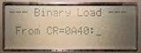 Binary Load, Eingabe Startadresse